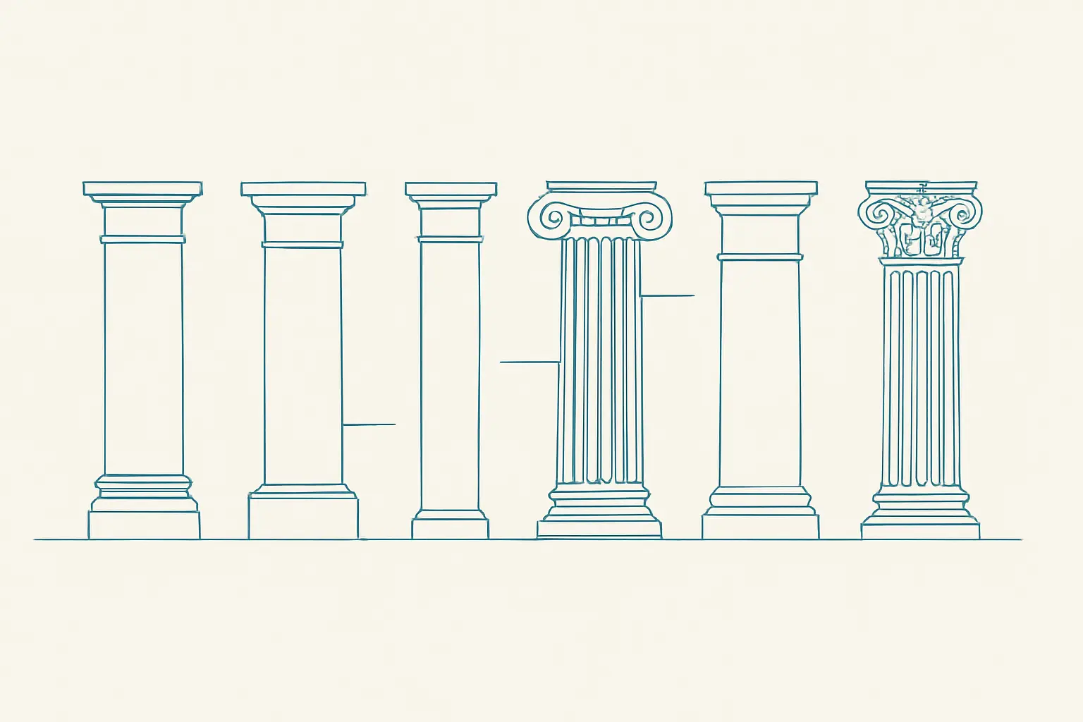 Ilustración: columnas de una tabla de distinto ancho; dos están marcadas.